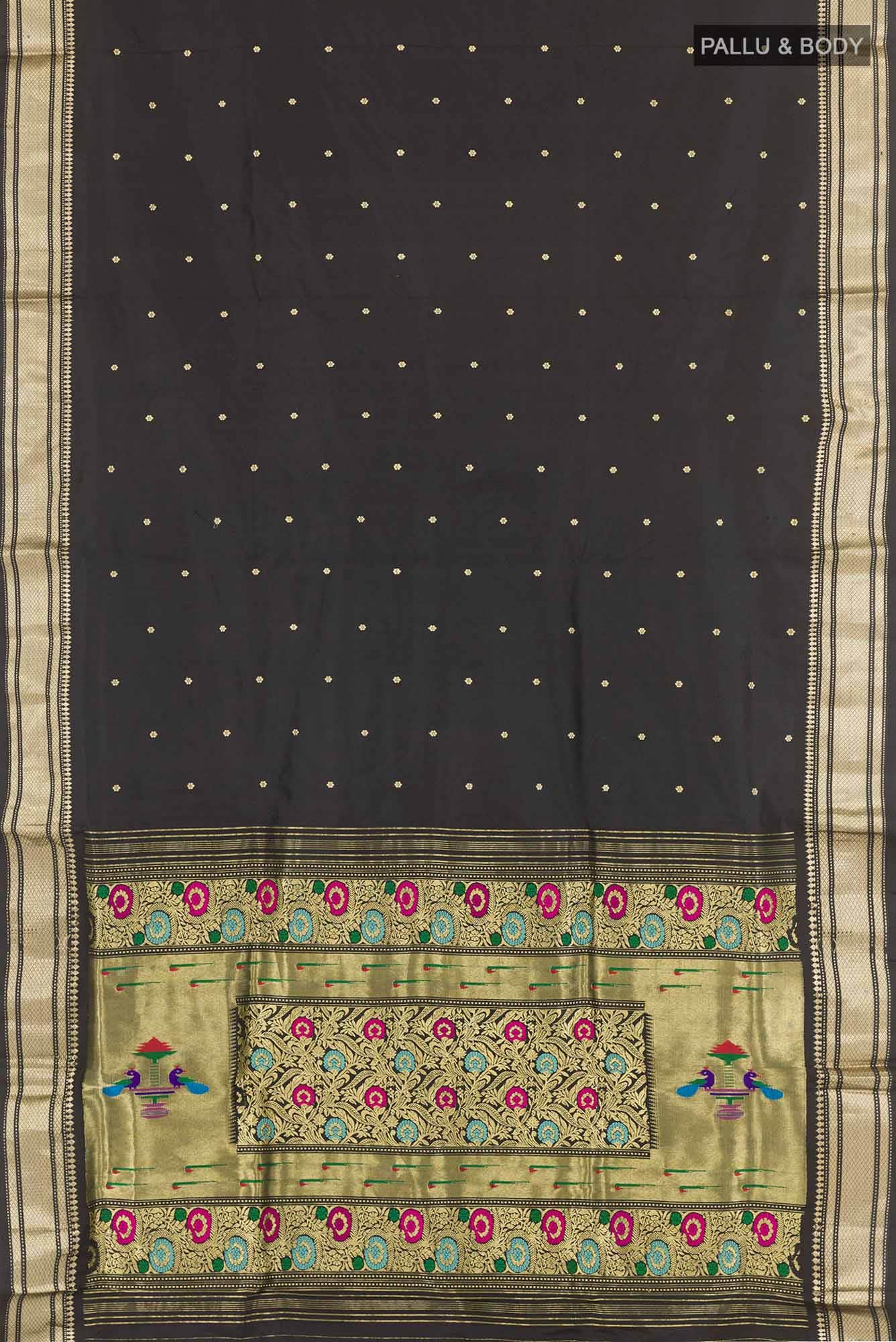Black Paithani Silk Saree