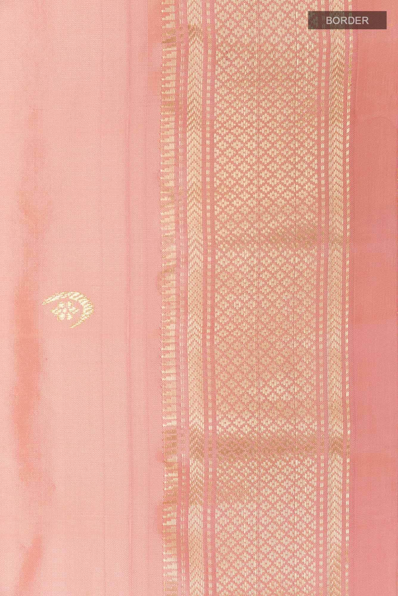 Rose pink Paithani Silk Saree