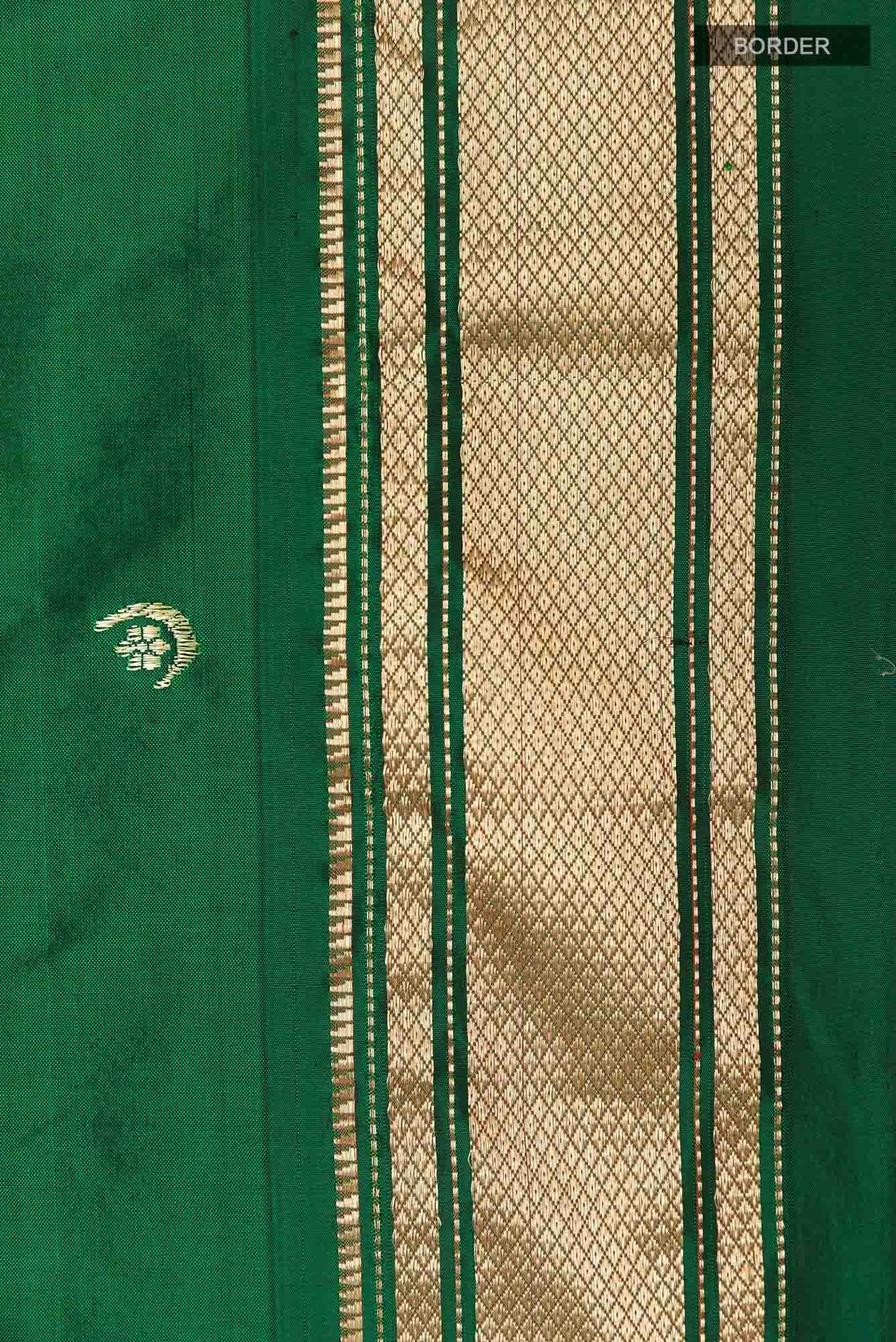 Green Paithani Silk Saree