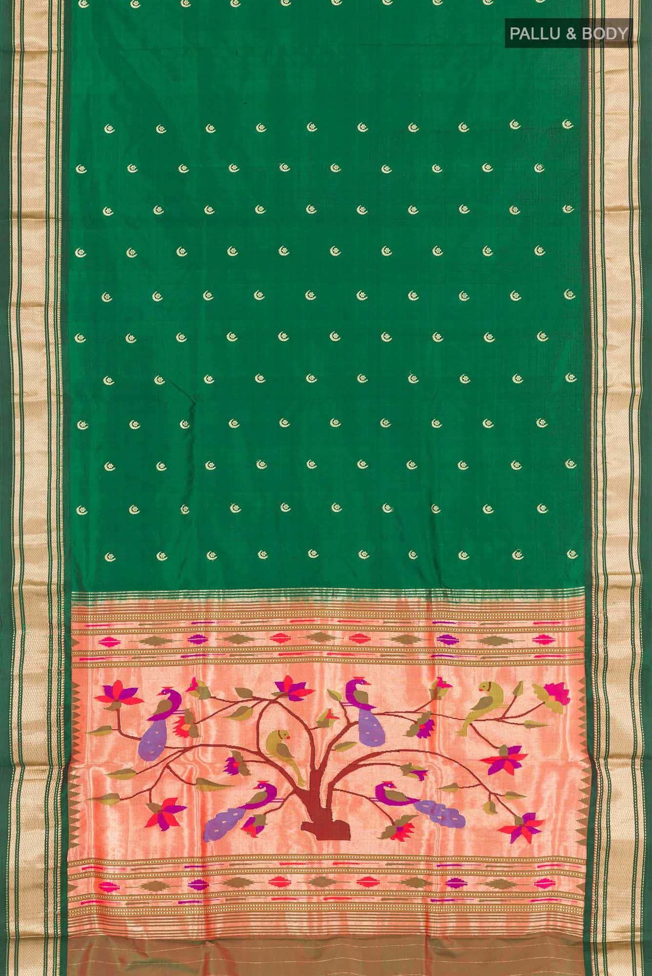Green Paithani Silk Saree