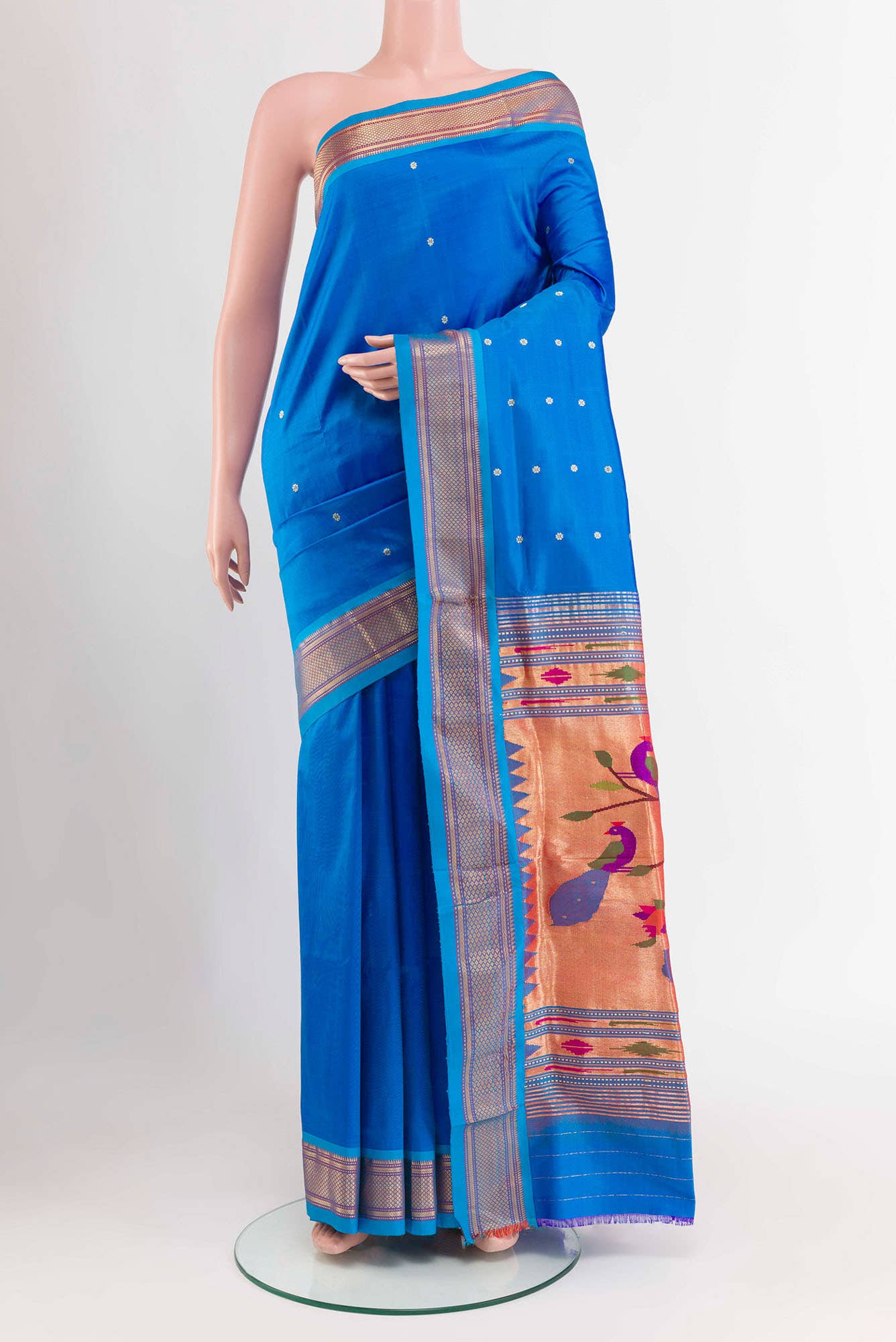 Blue Paithani Silk Saree