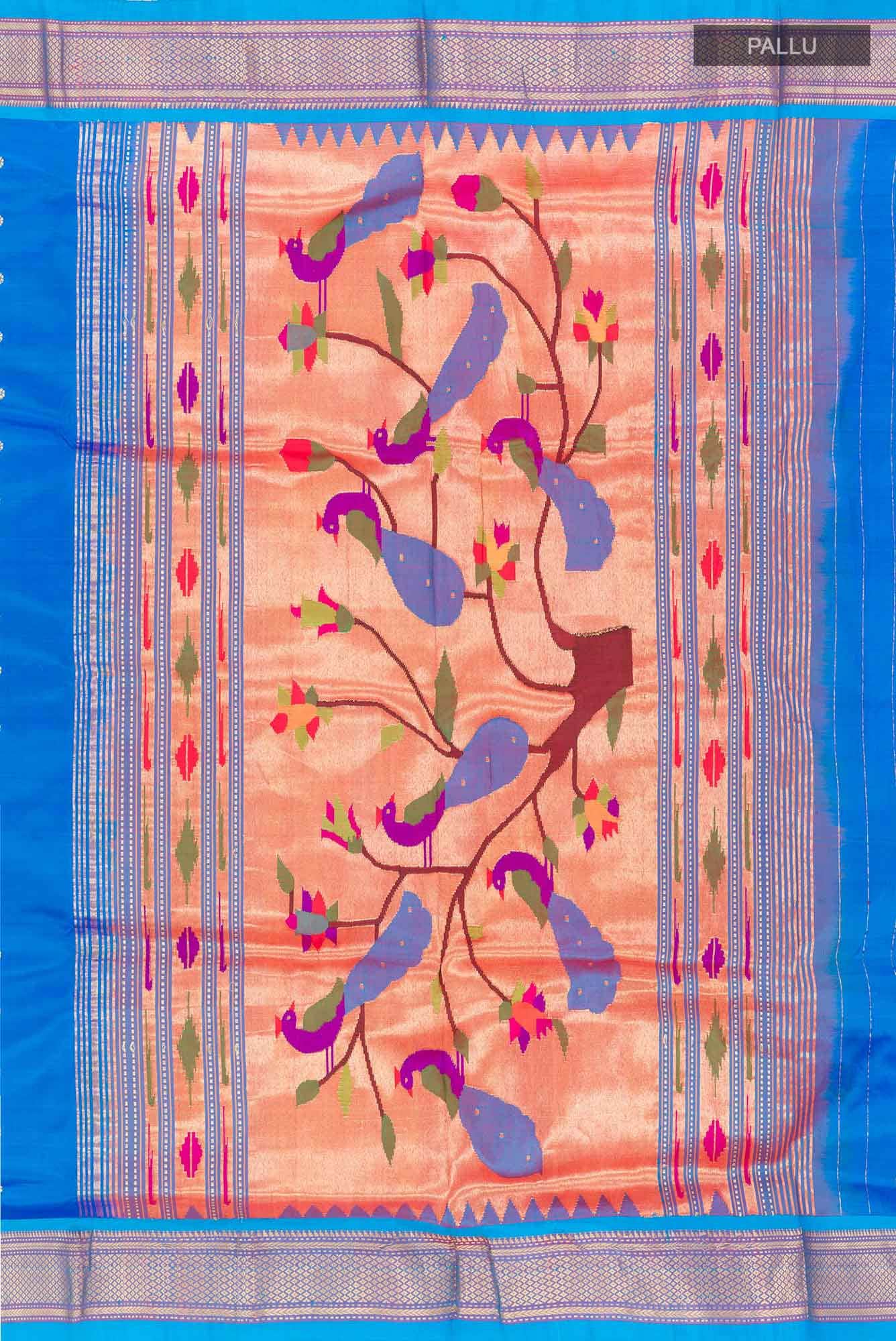 Blue Paithani Silk Saree