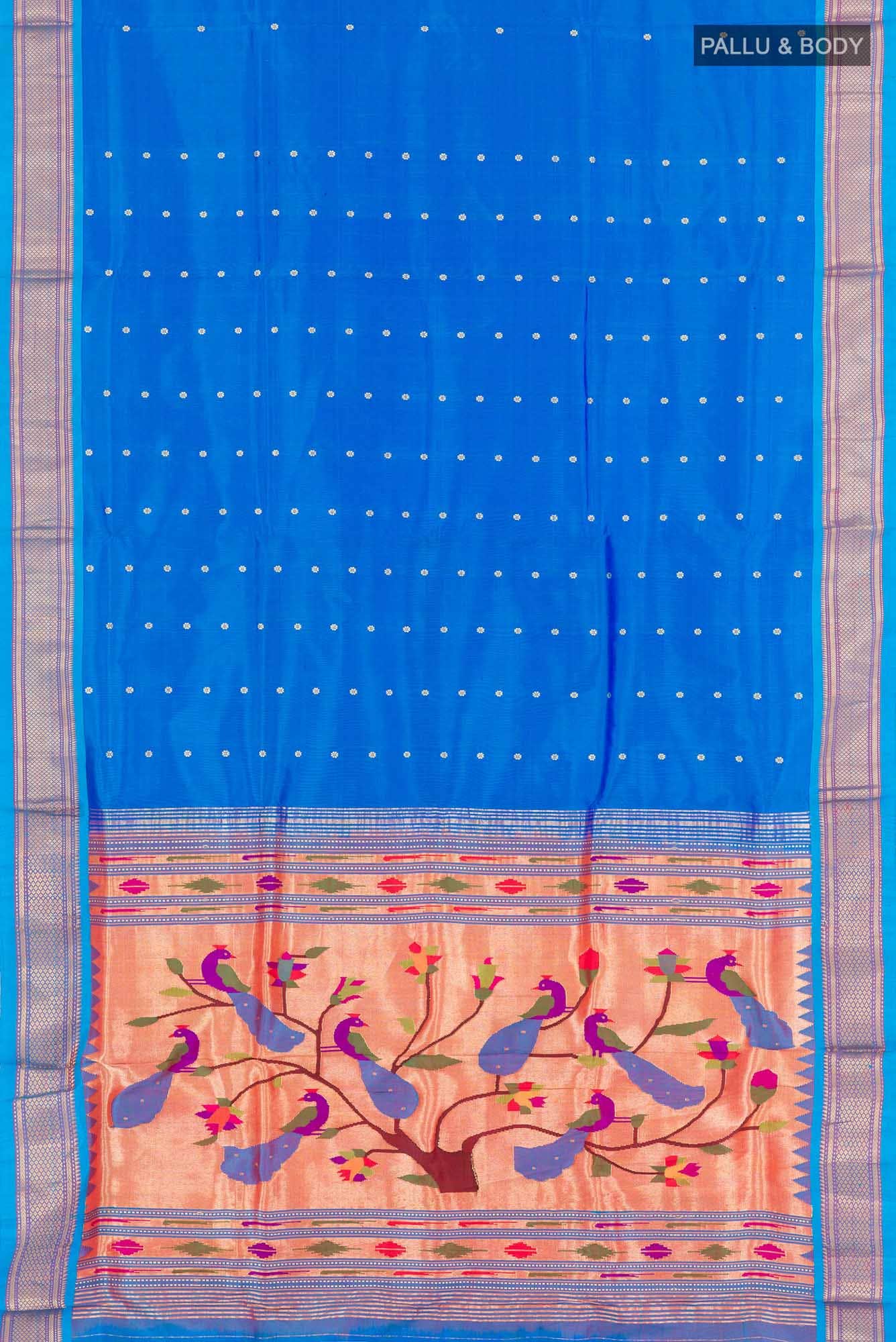 Blue Paithani Silk Saree