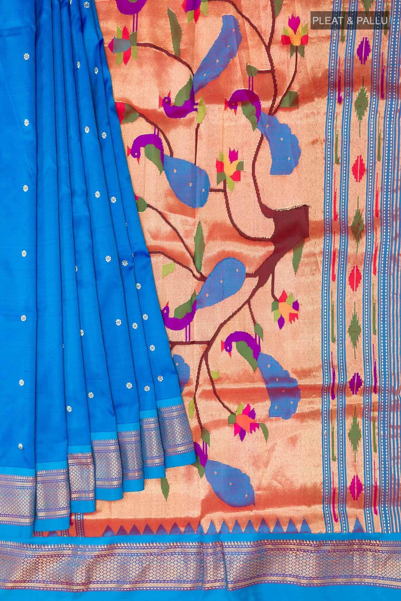 Blue Paithani Silk Saree
