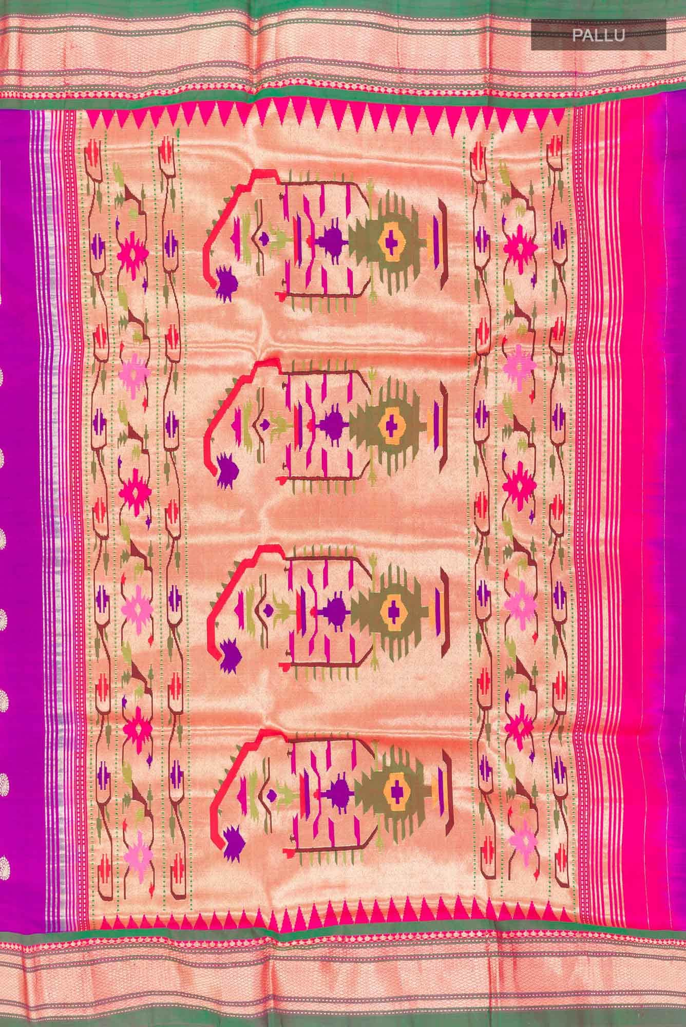 Purple Paithani Silk Saree
