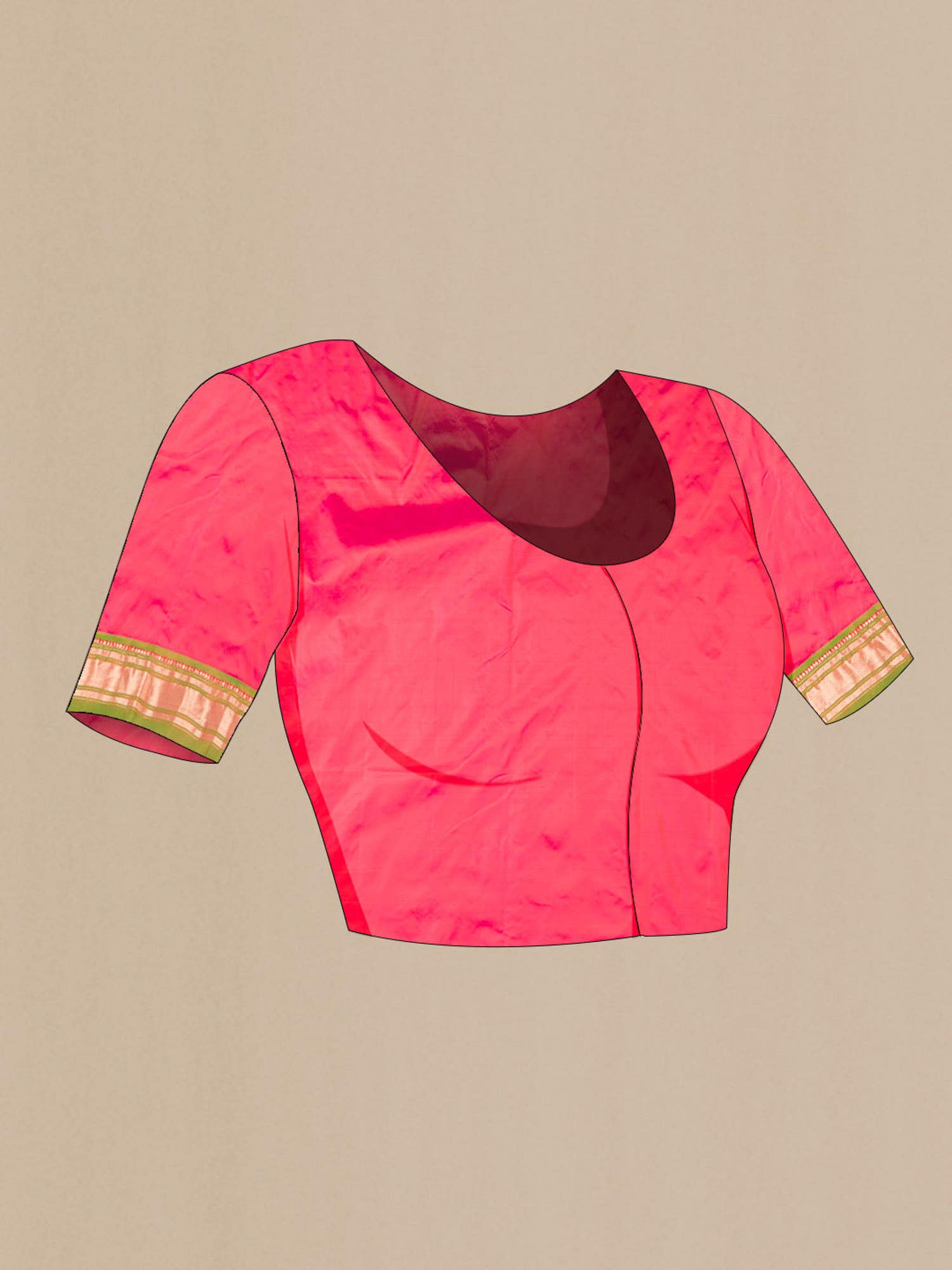 Pink Paithani Silk Saree