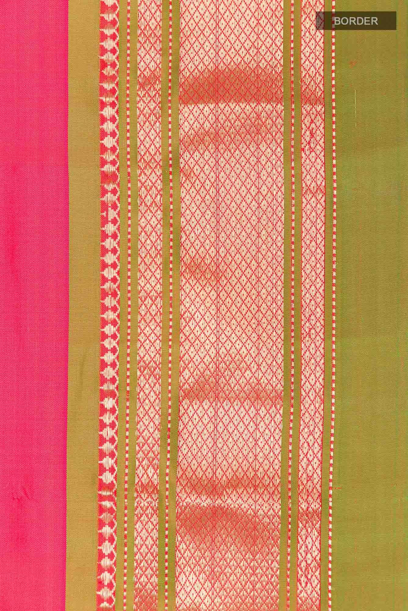 Pink Paithani Silk Saree