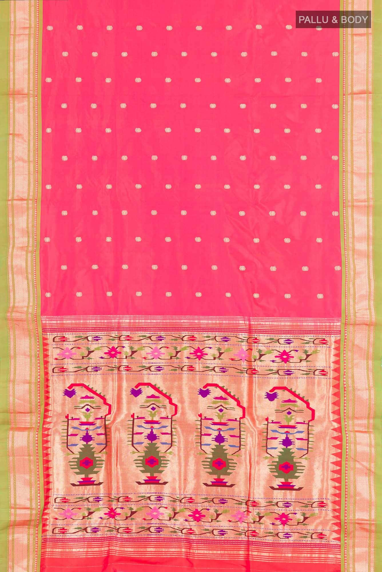 Pink Paithani Silk Saree