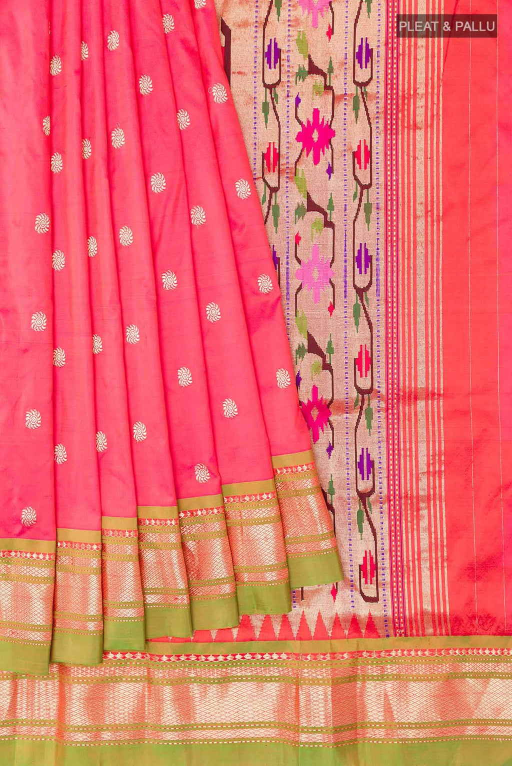 Pink Paithani Silk Saree