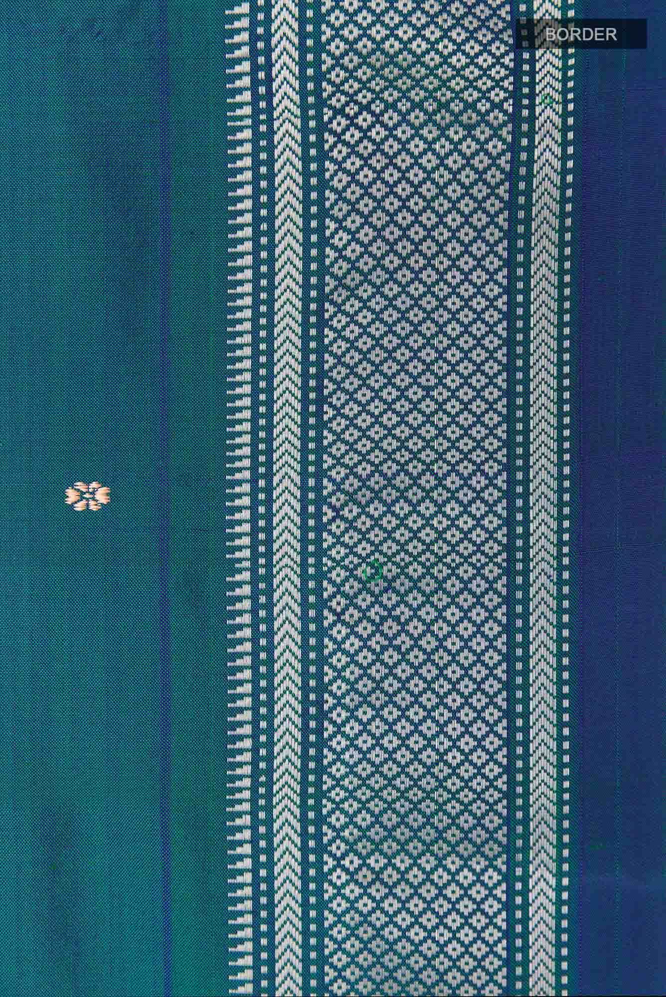 Peacock Blue Paithani Silk Saree