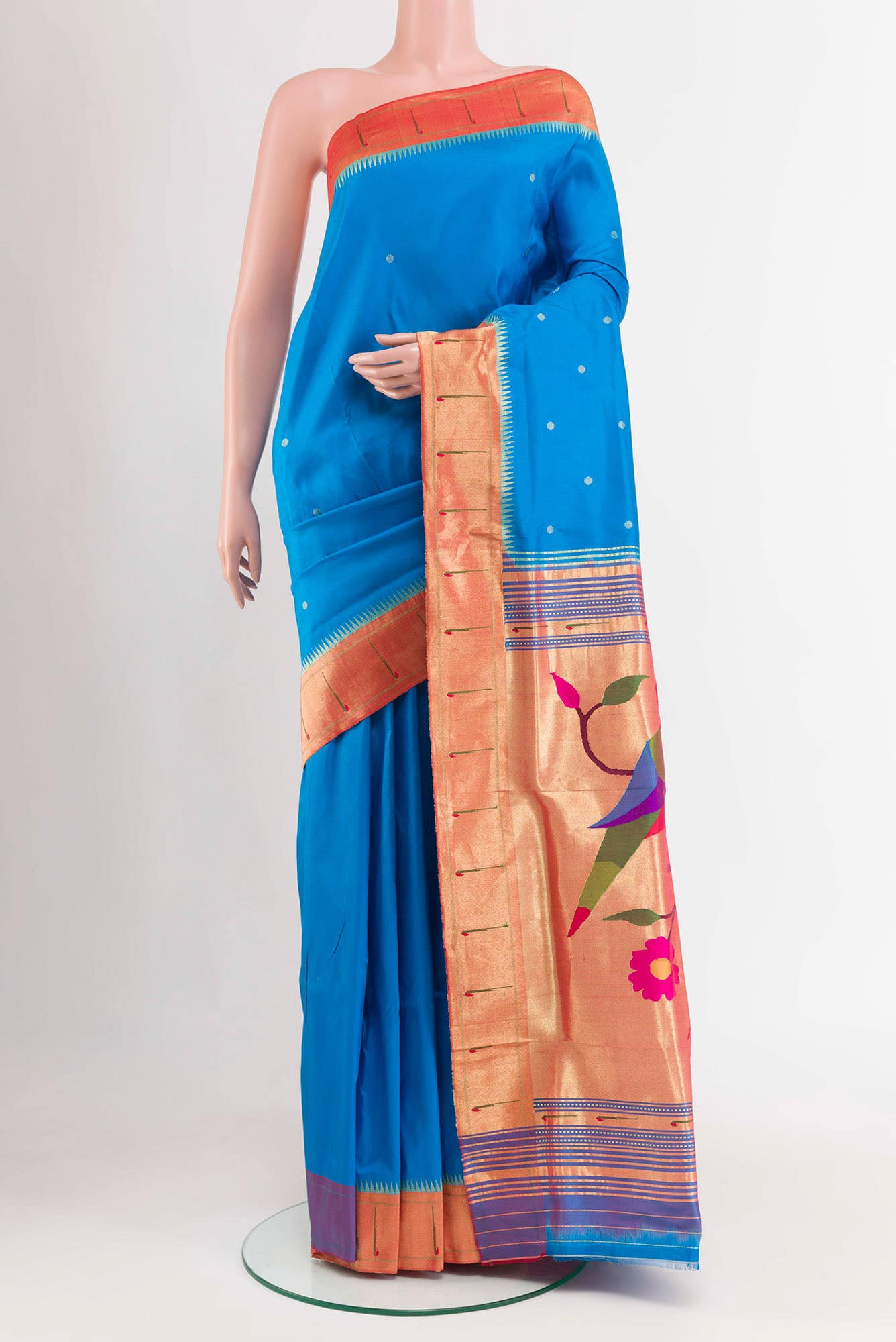 Blue Paithani Silk Saree
