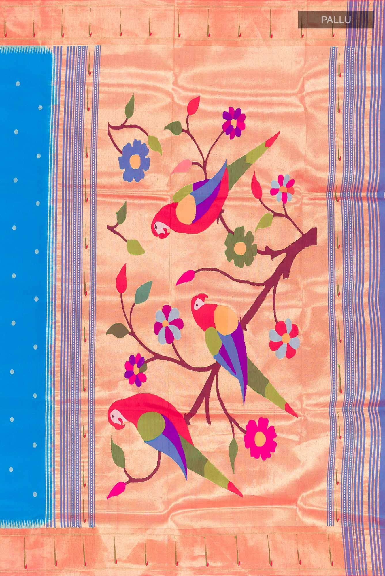 Blue Paithani Silk Saree
