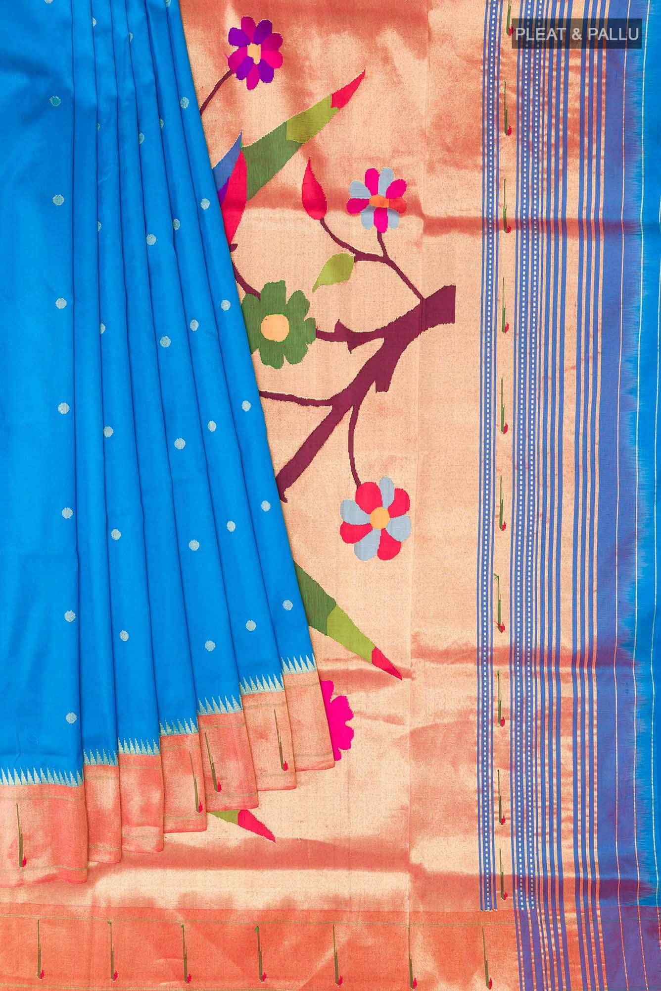 Blue Paithani Silk Saree