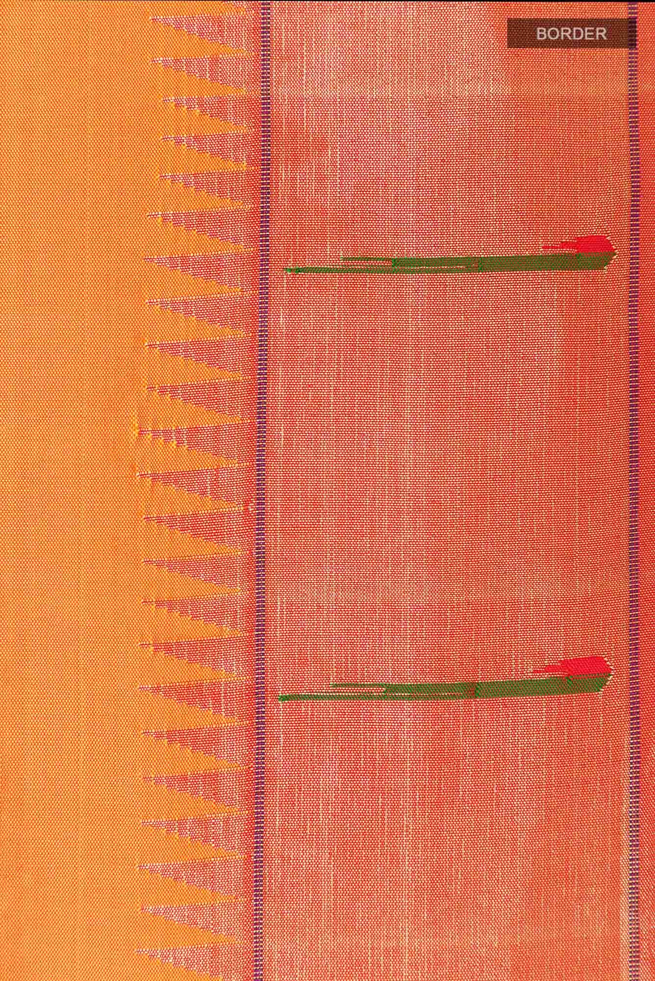 Orange Paithani Silk Saree