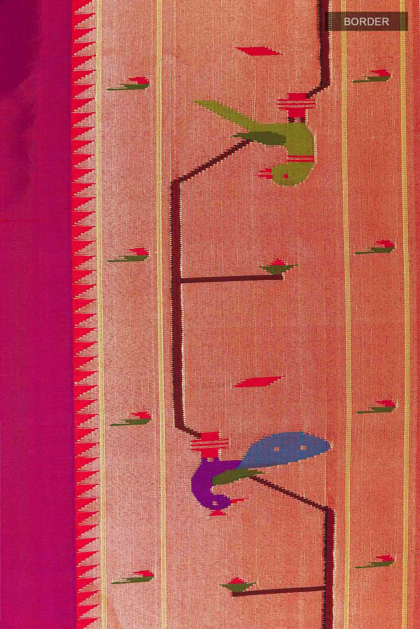 Purple Paithani Silk Saree
