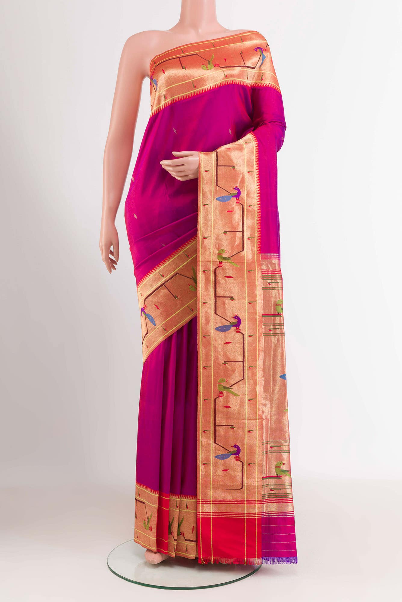 Purple Paithani Silk Saree