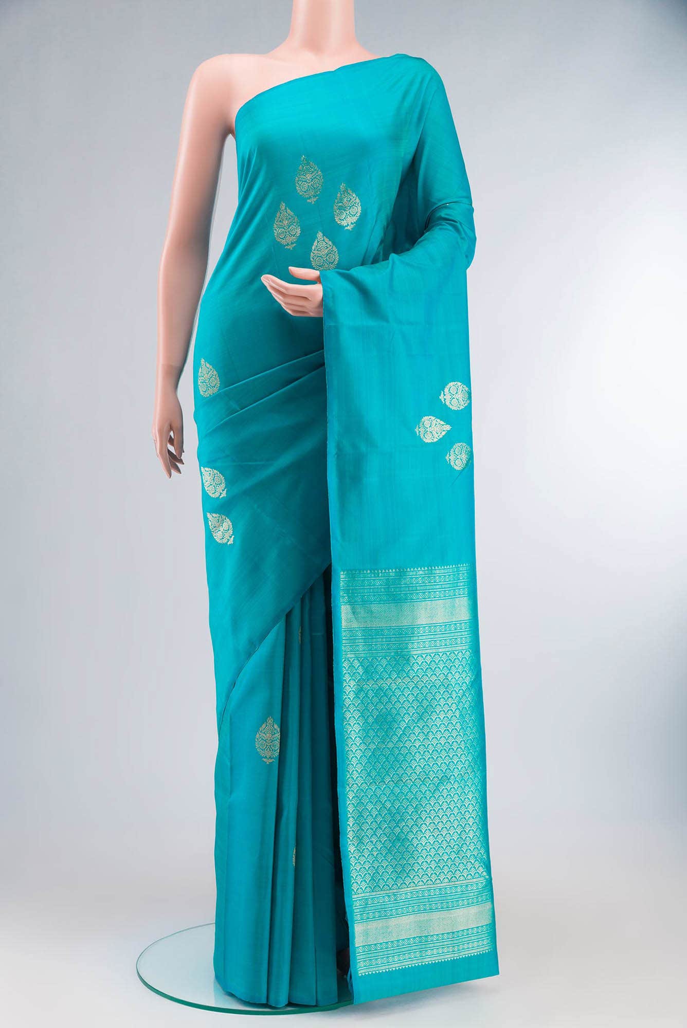 Blue Kanchipuram Silk Saree