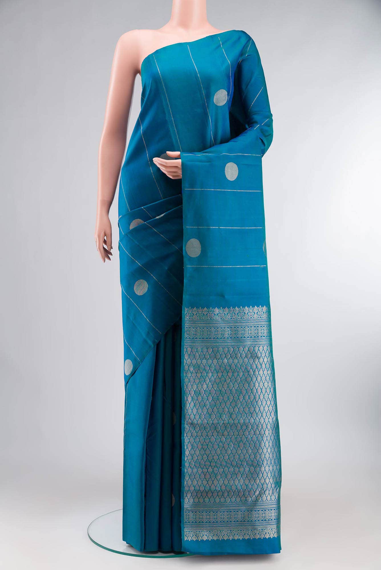 Blue Kanchipuram Silk Saree