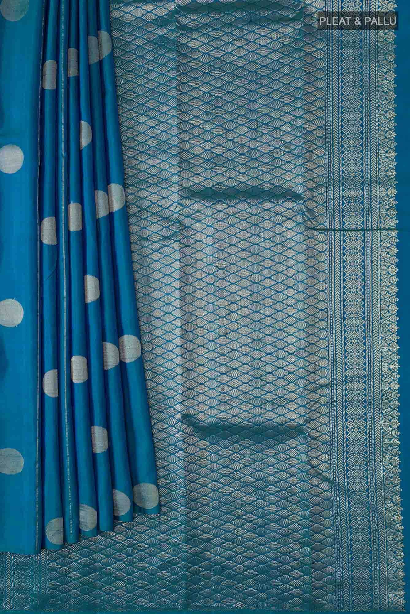 Blue Kanchipuram Silk Saree