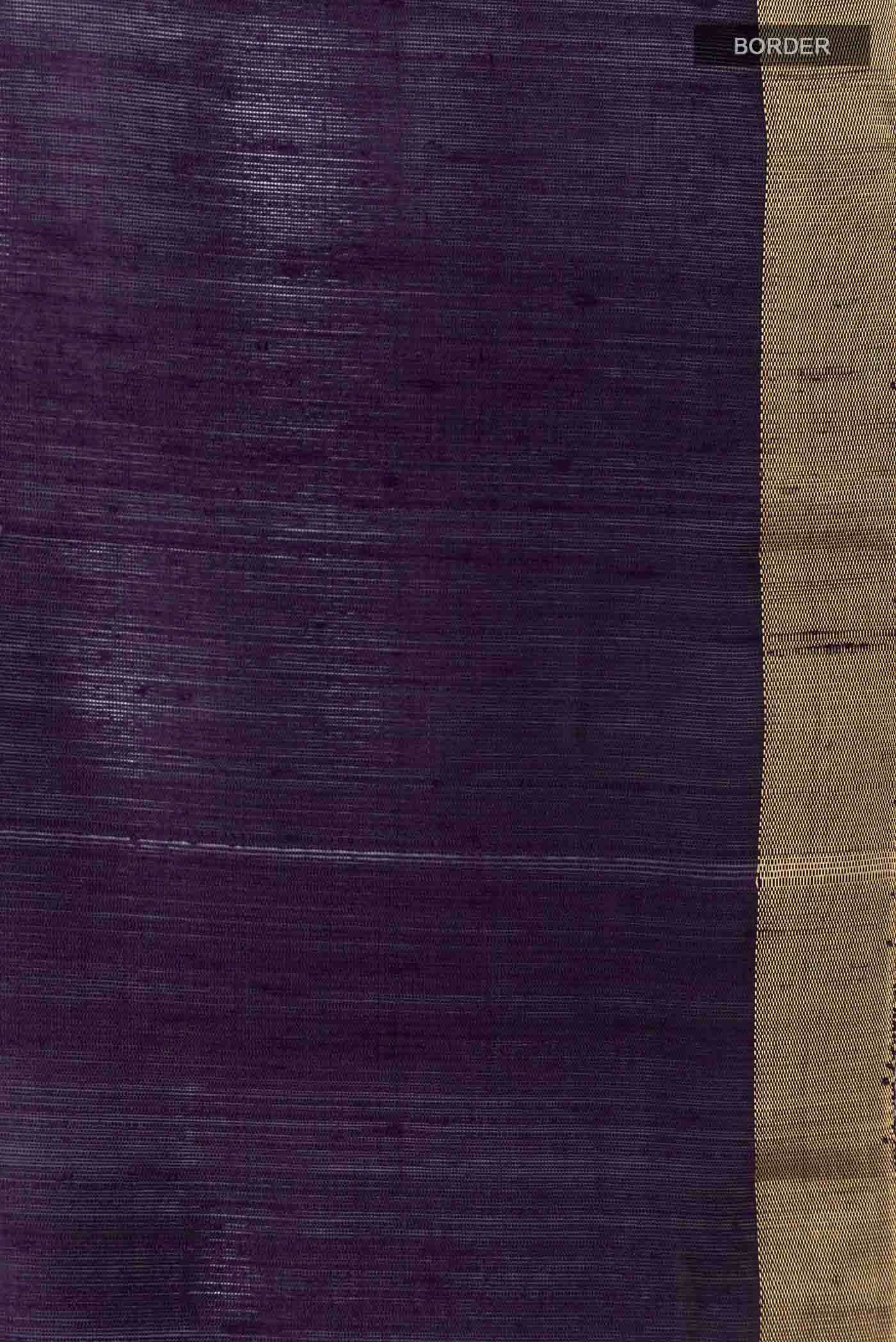 Navy Blue Raw Silk Saree