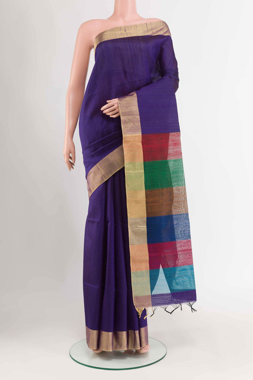 Purple Raw Silk Saree