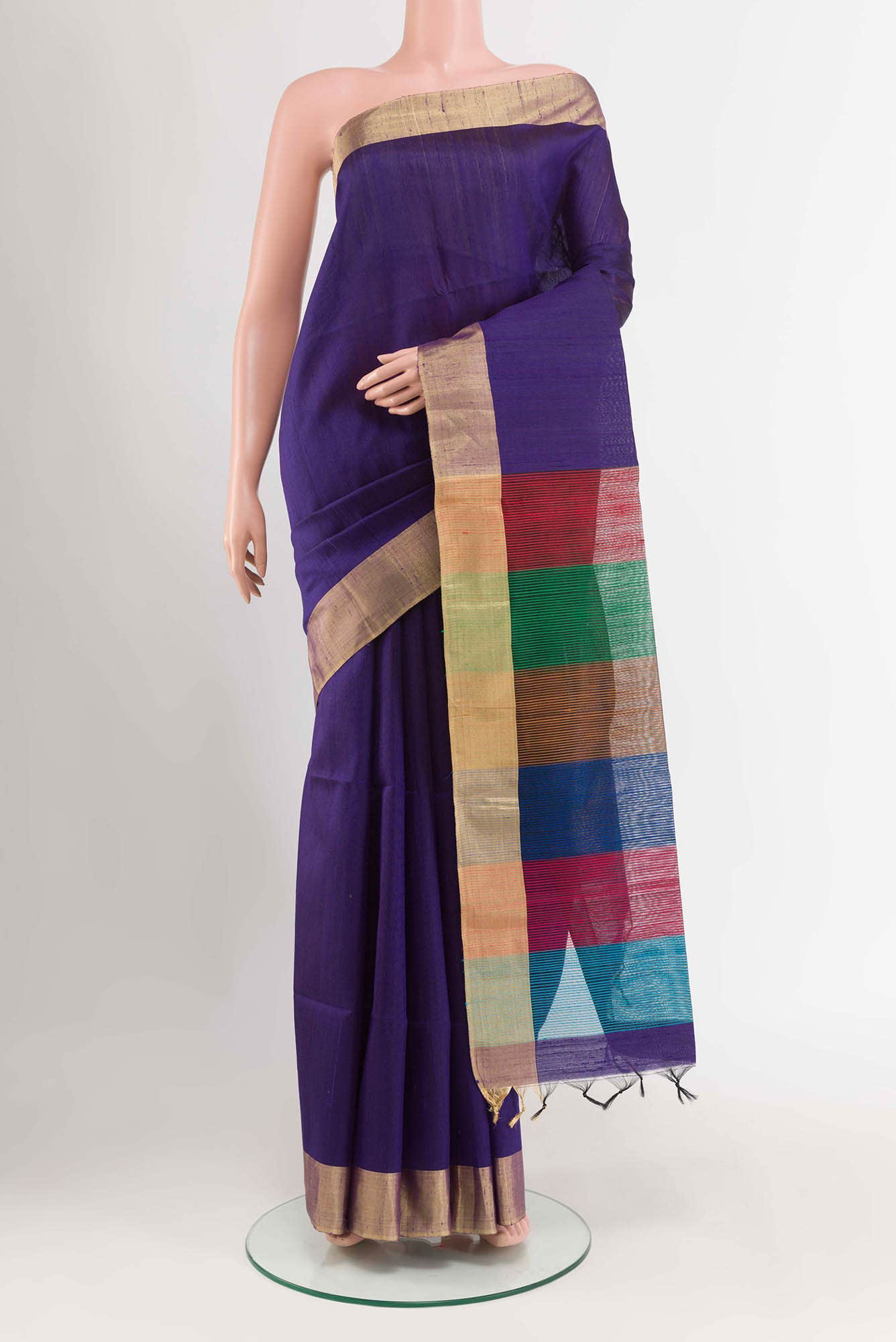 Purple Raw Silk Saree