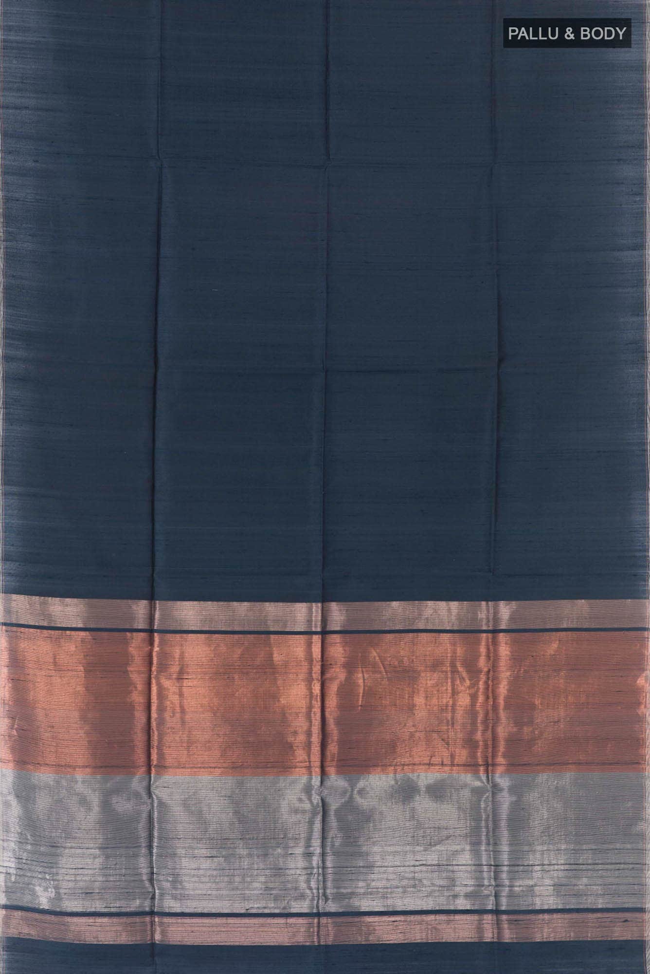 Dark Blue Raw Silk Saree