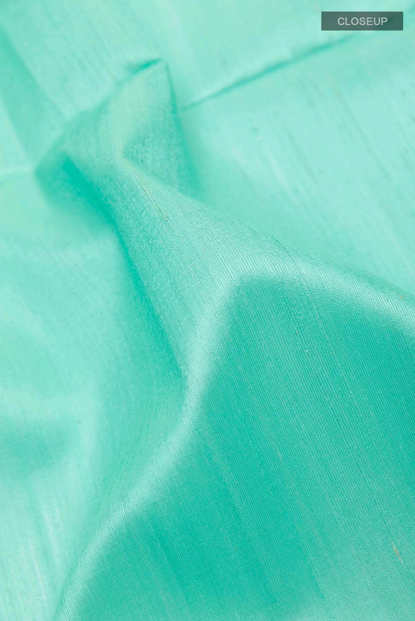 Sea Green Raw Silk Saree