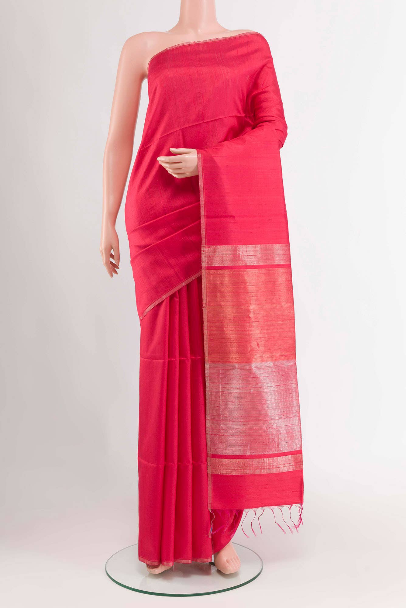 Red Raw Silk Saree
