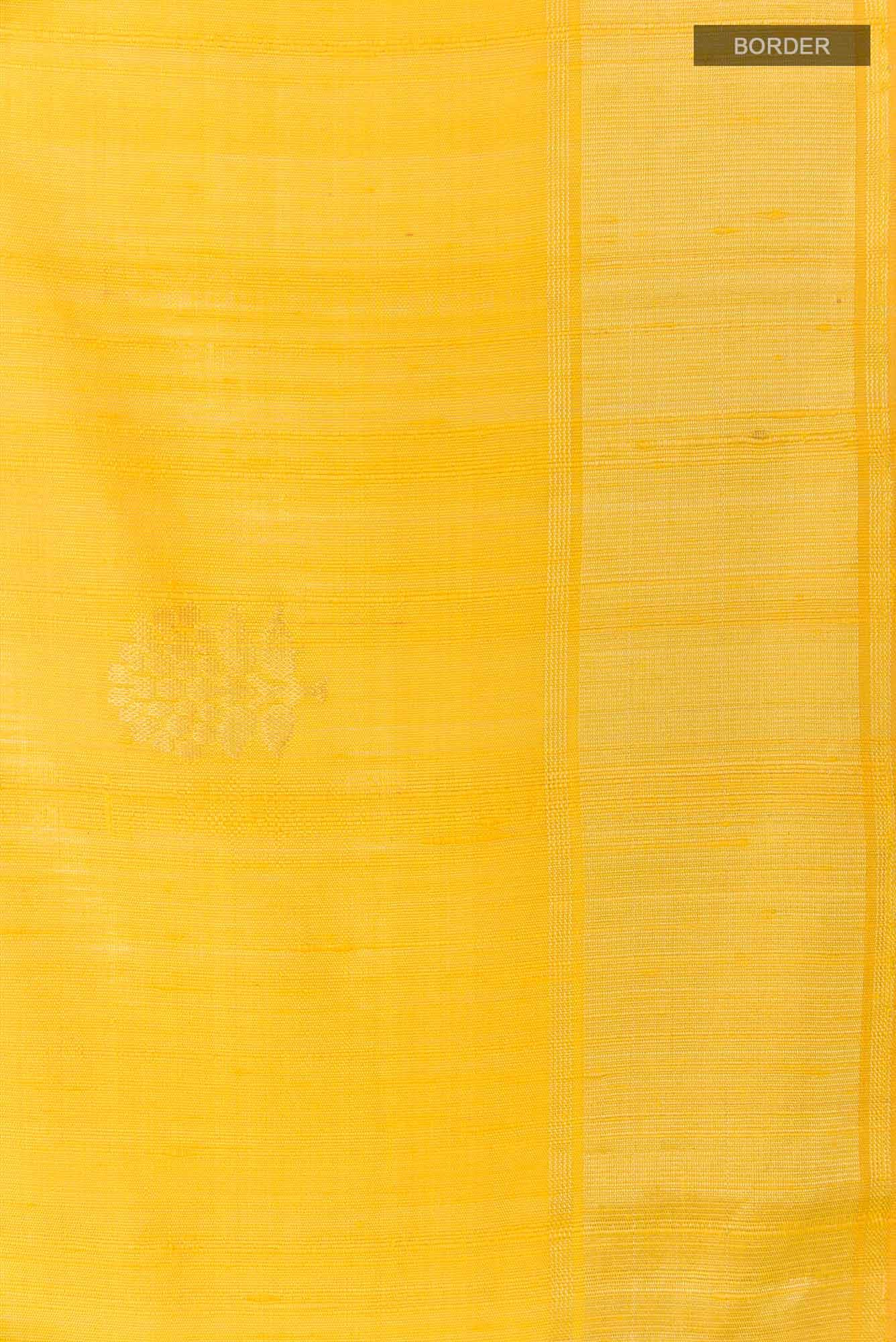 Yellow Raw Silk Saree
