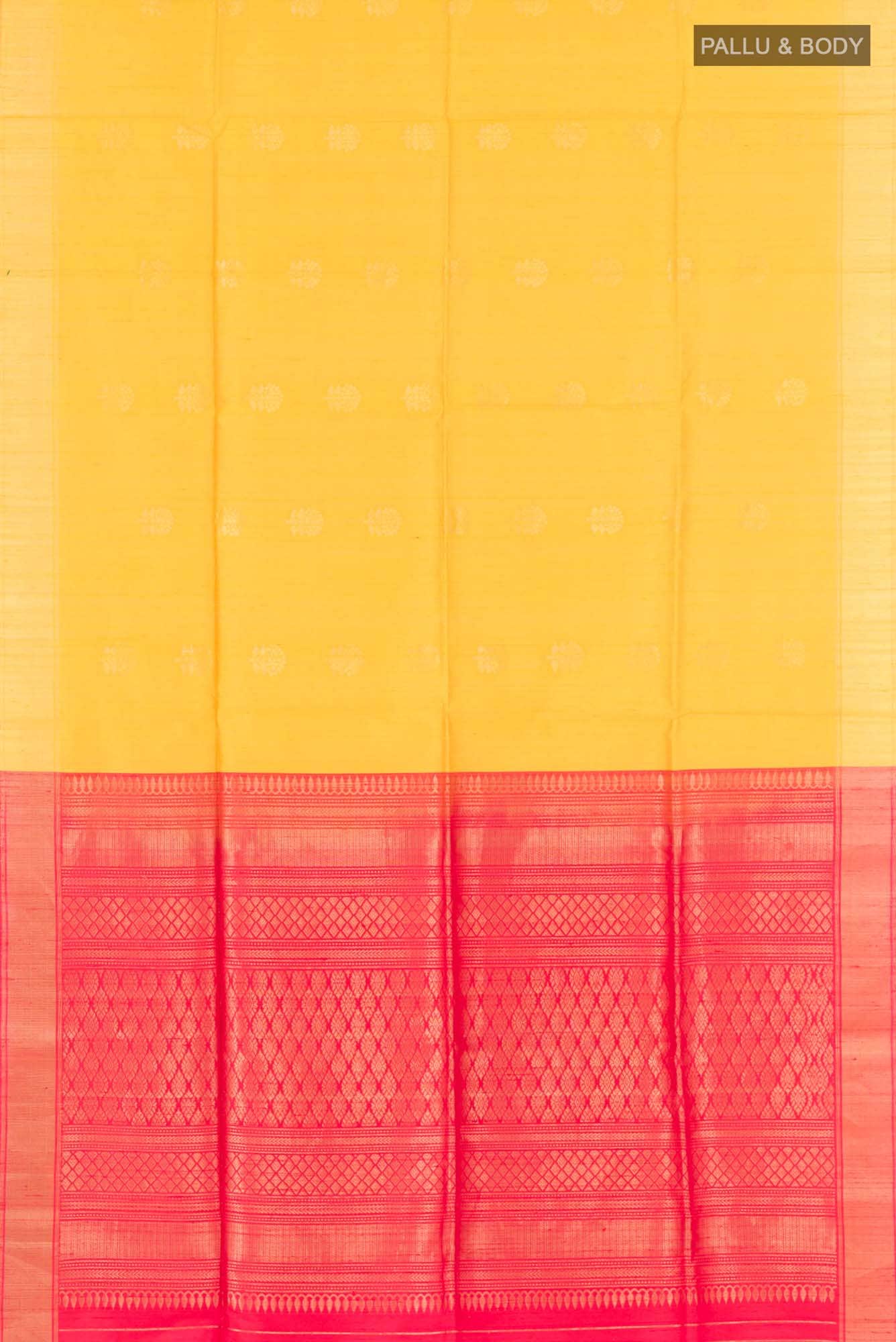 Yellow Raw Silk Saree