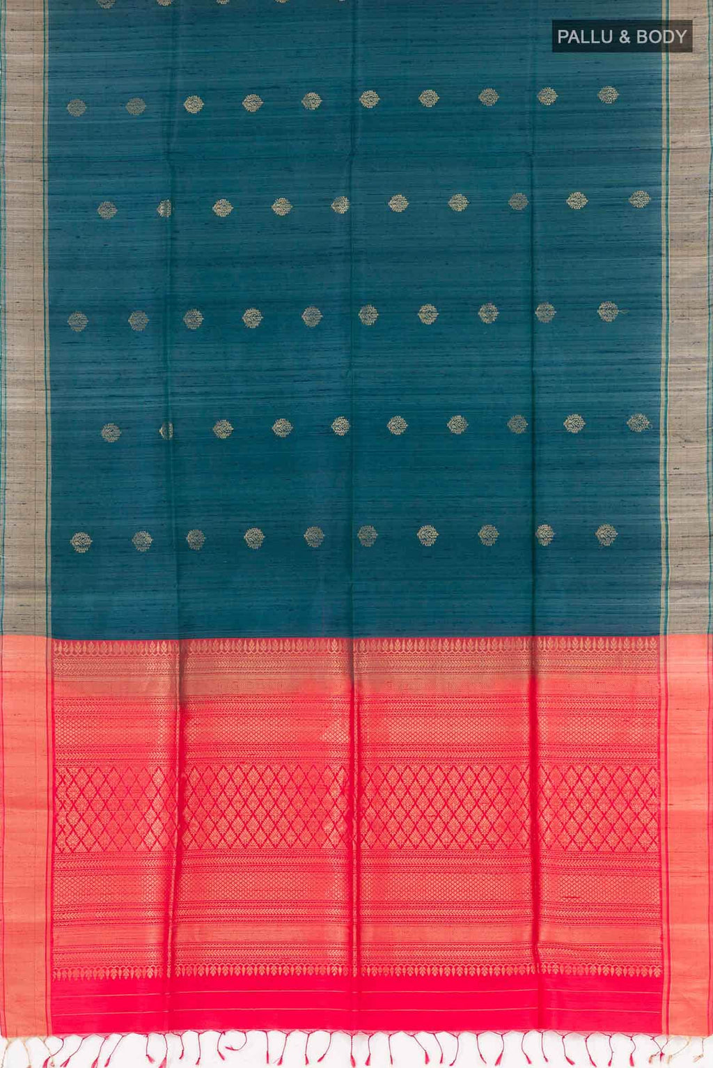 Dark Blue Raw Silk Saree