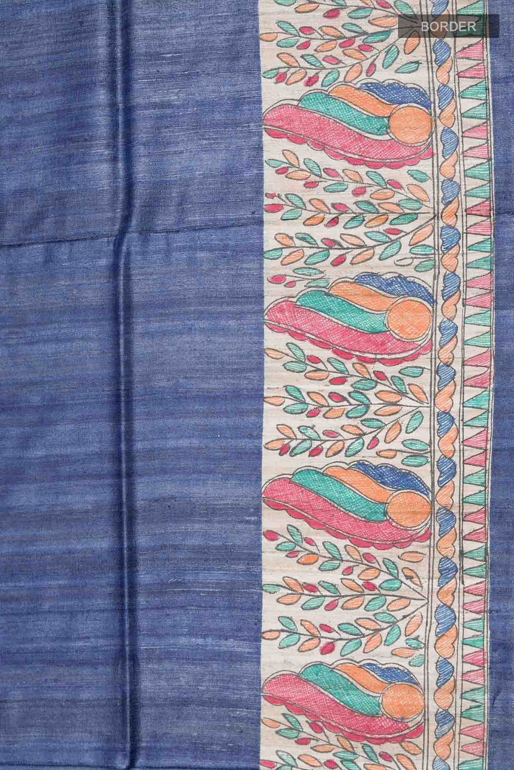 Beige Bhagalpuri Tussar Silk Saree
