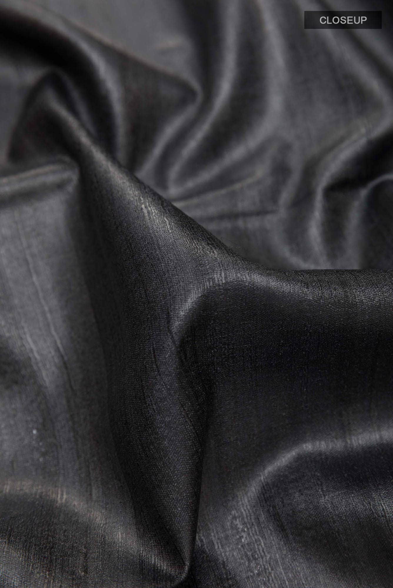 Black Tussar Saree