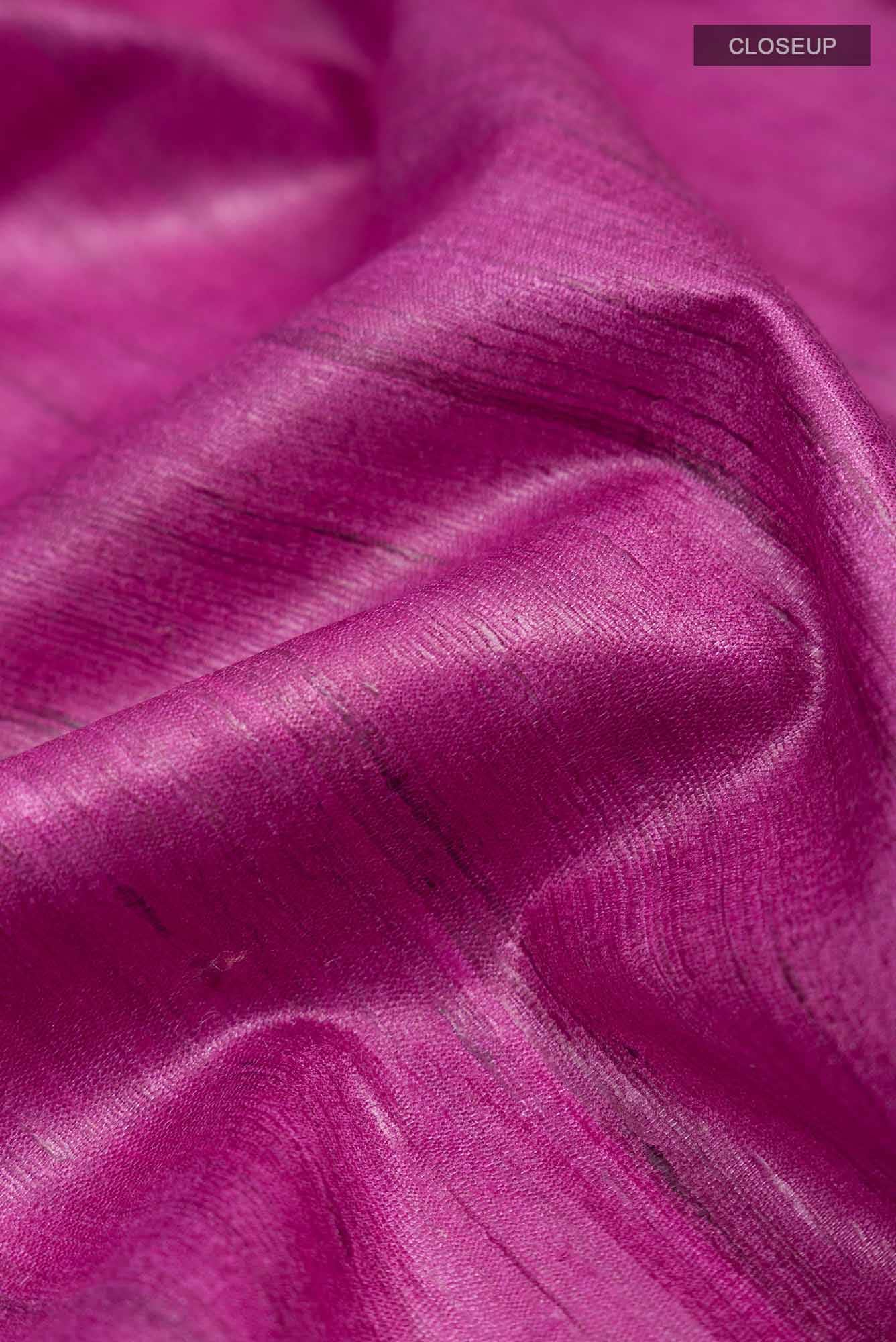 Beige Bhagalpuri Tussar Silk Saree