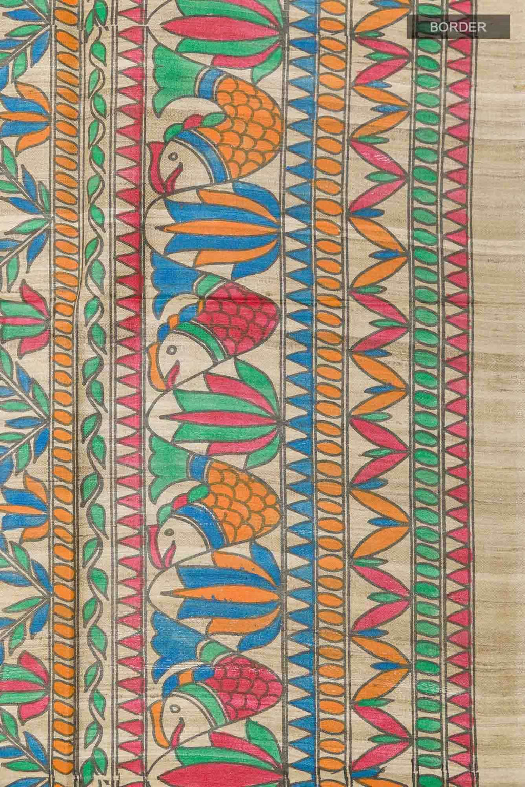 Beige Tussar Saree