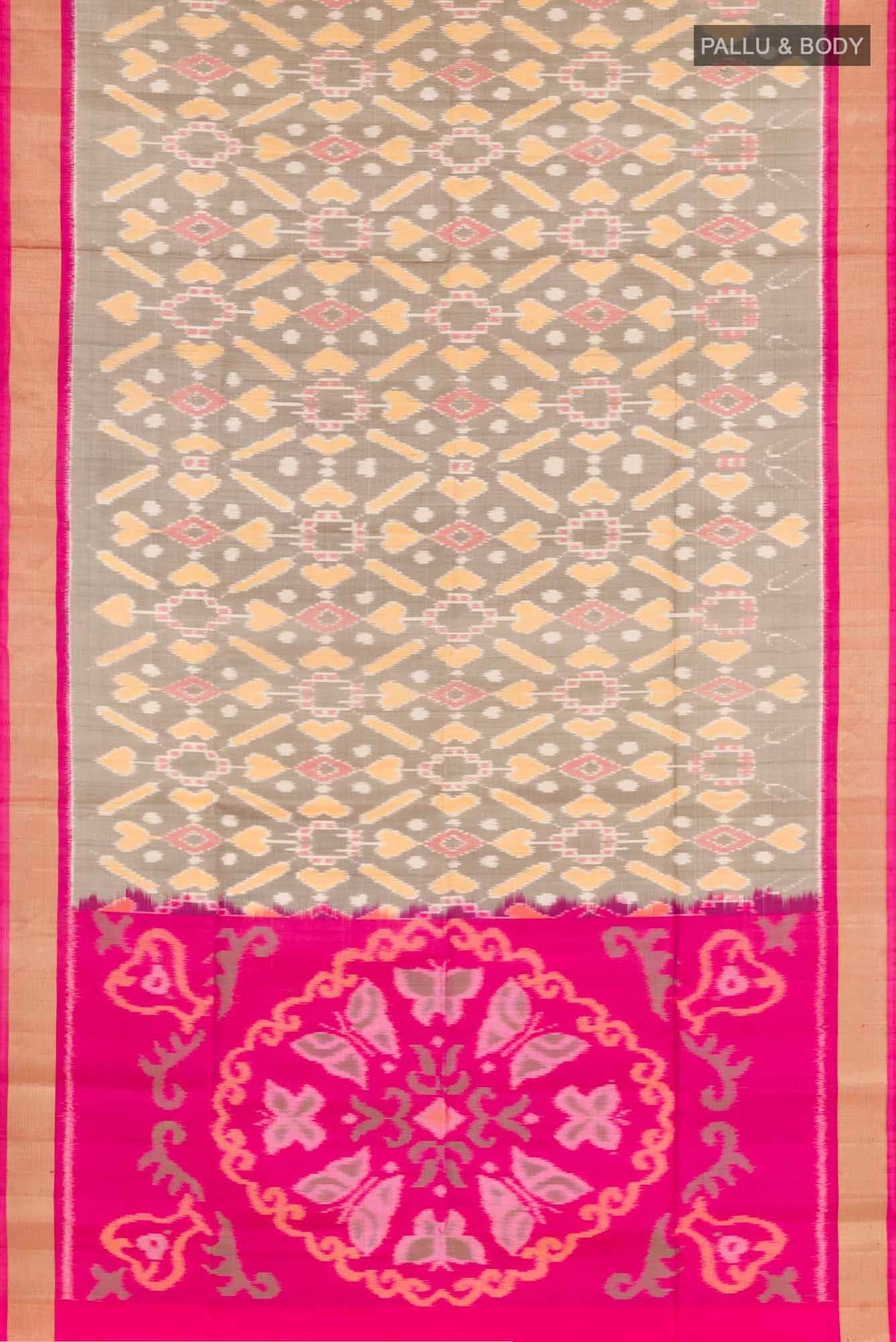 Grey Soft Silk Saree