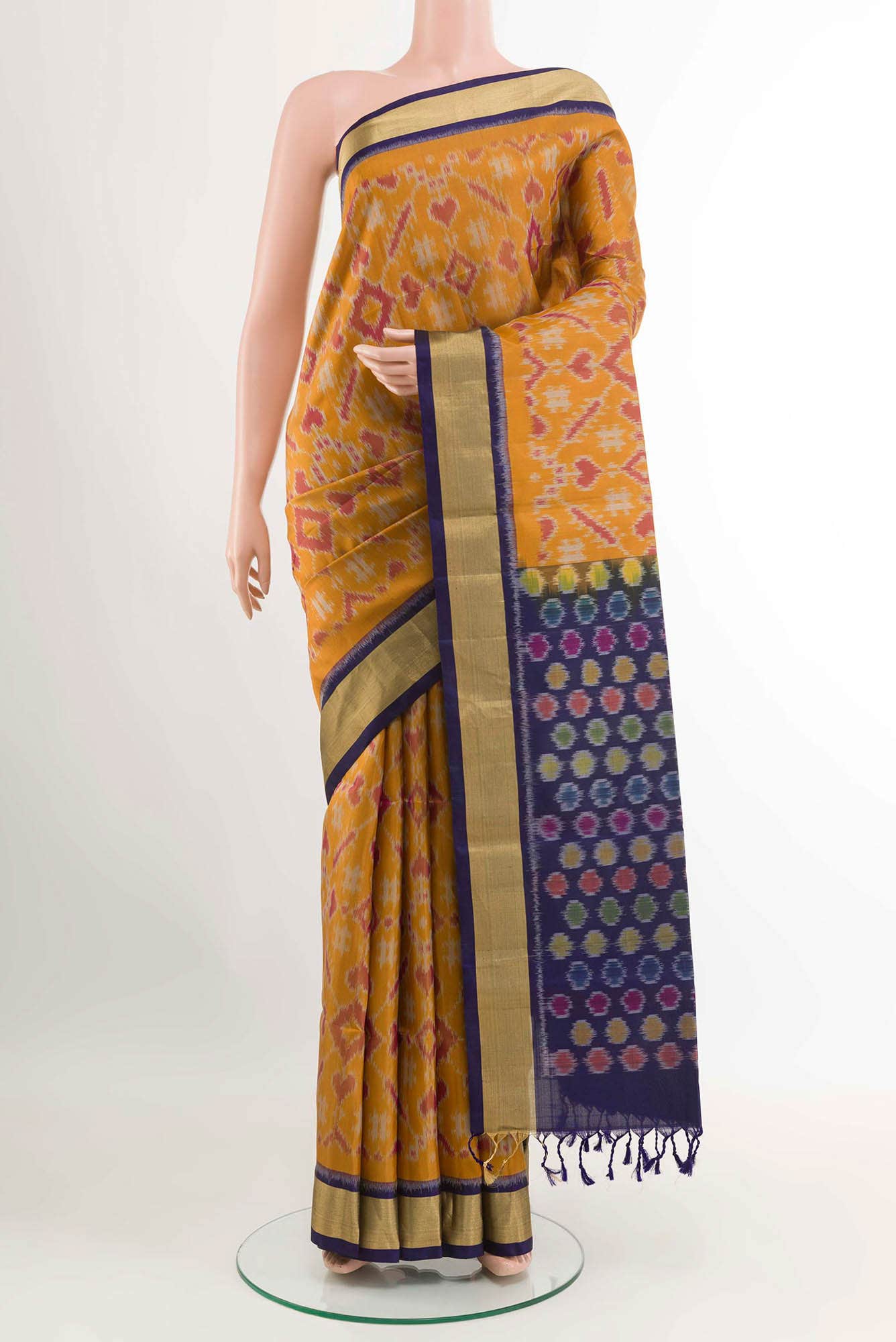 Mustard Soft Silk Saree