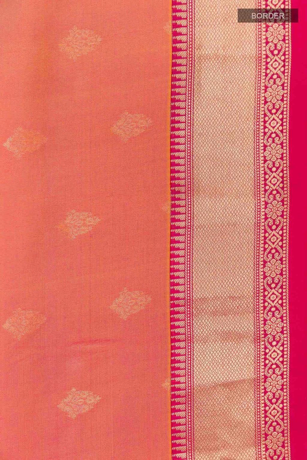 Pinkish Yellow Soft Silk Saree