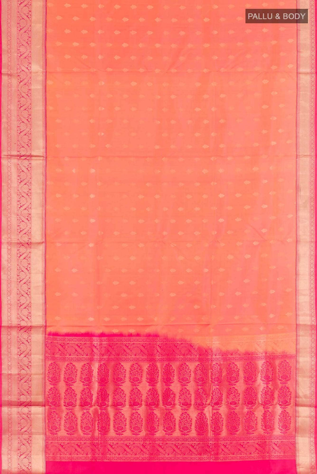 Pinkish Yellow Soft Silk Saree