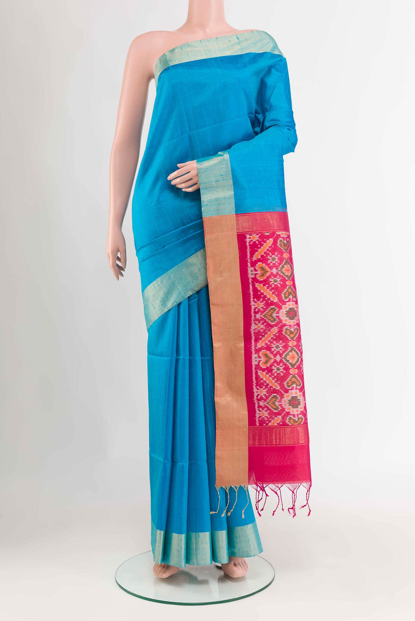Blue Raw Silk Saree
