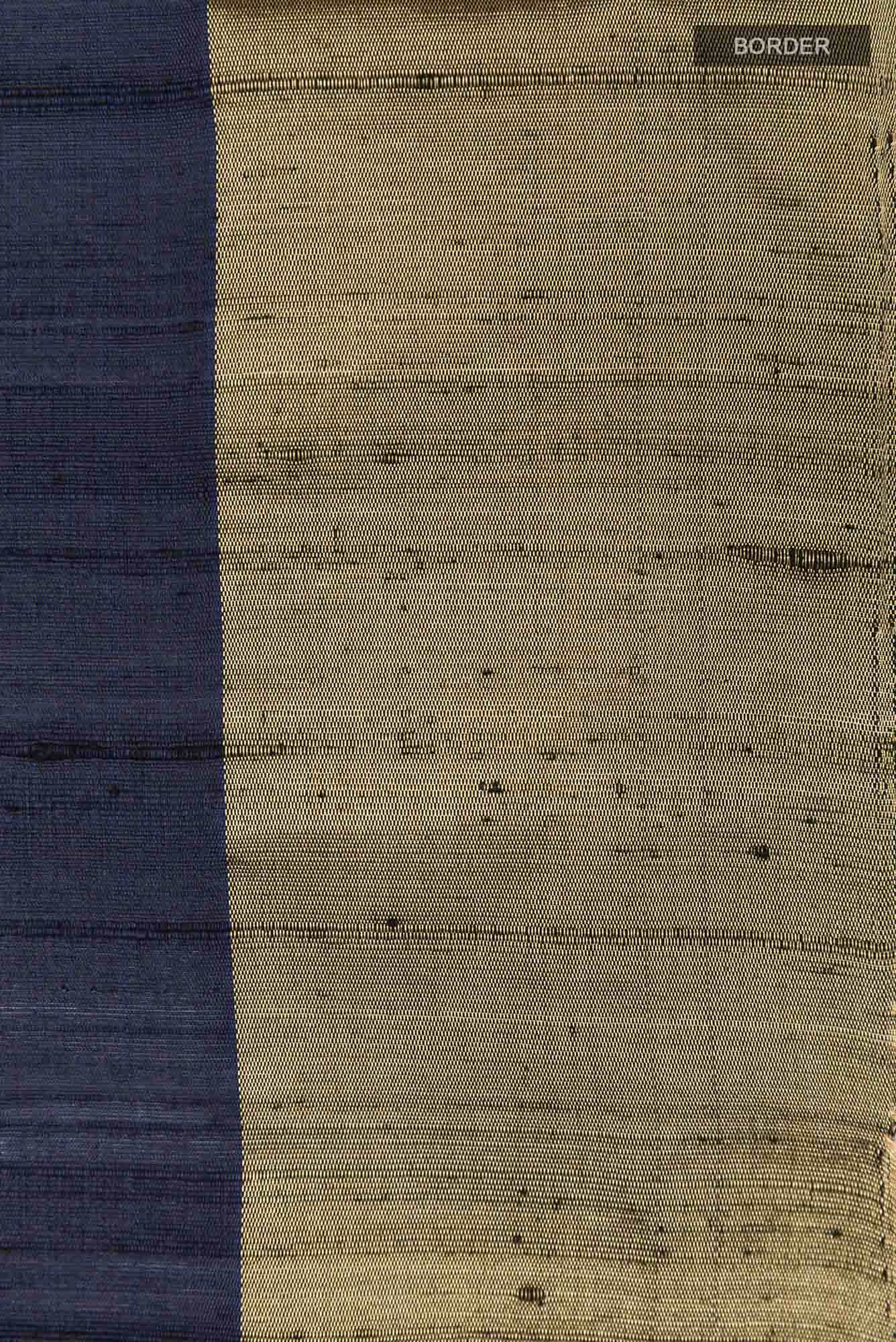 Dark Blue Raw Silk Saree