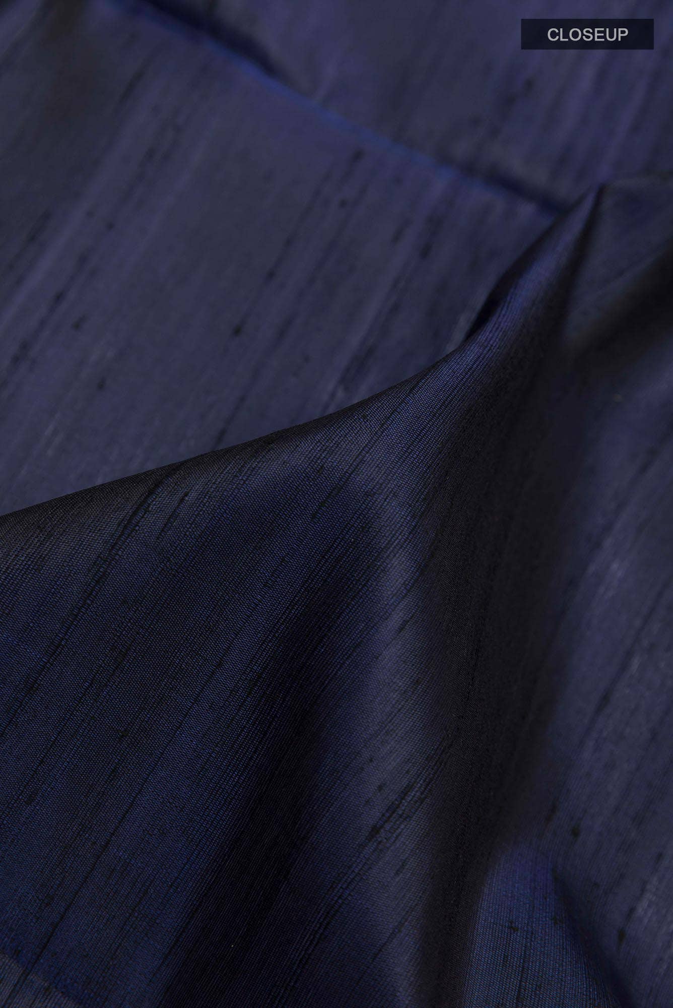 Dark Blue Raw Silk Saree