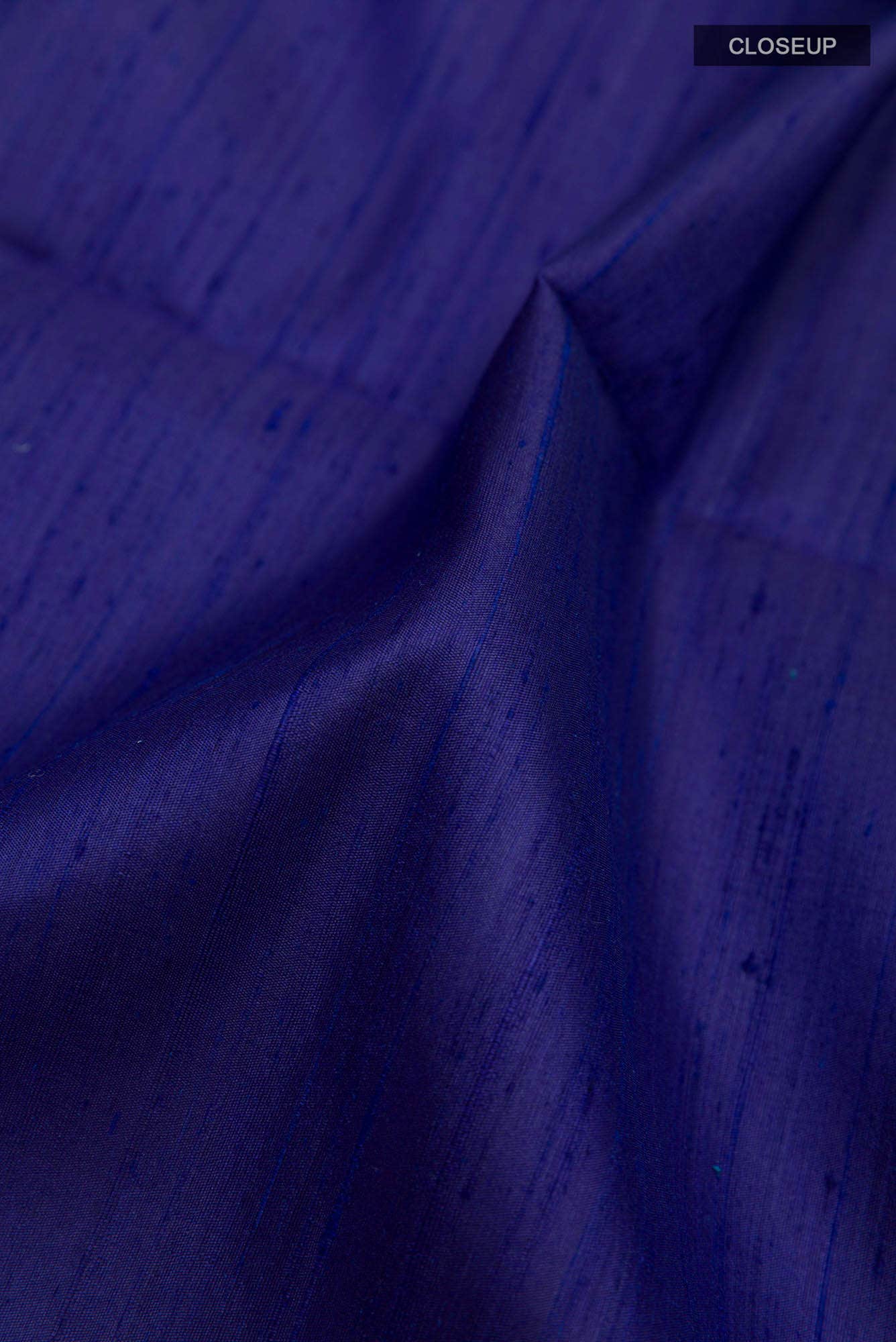 Navy Blue Raw Silk Saree