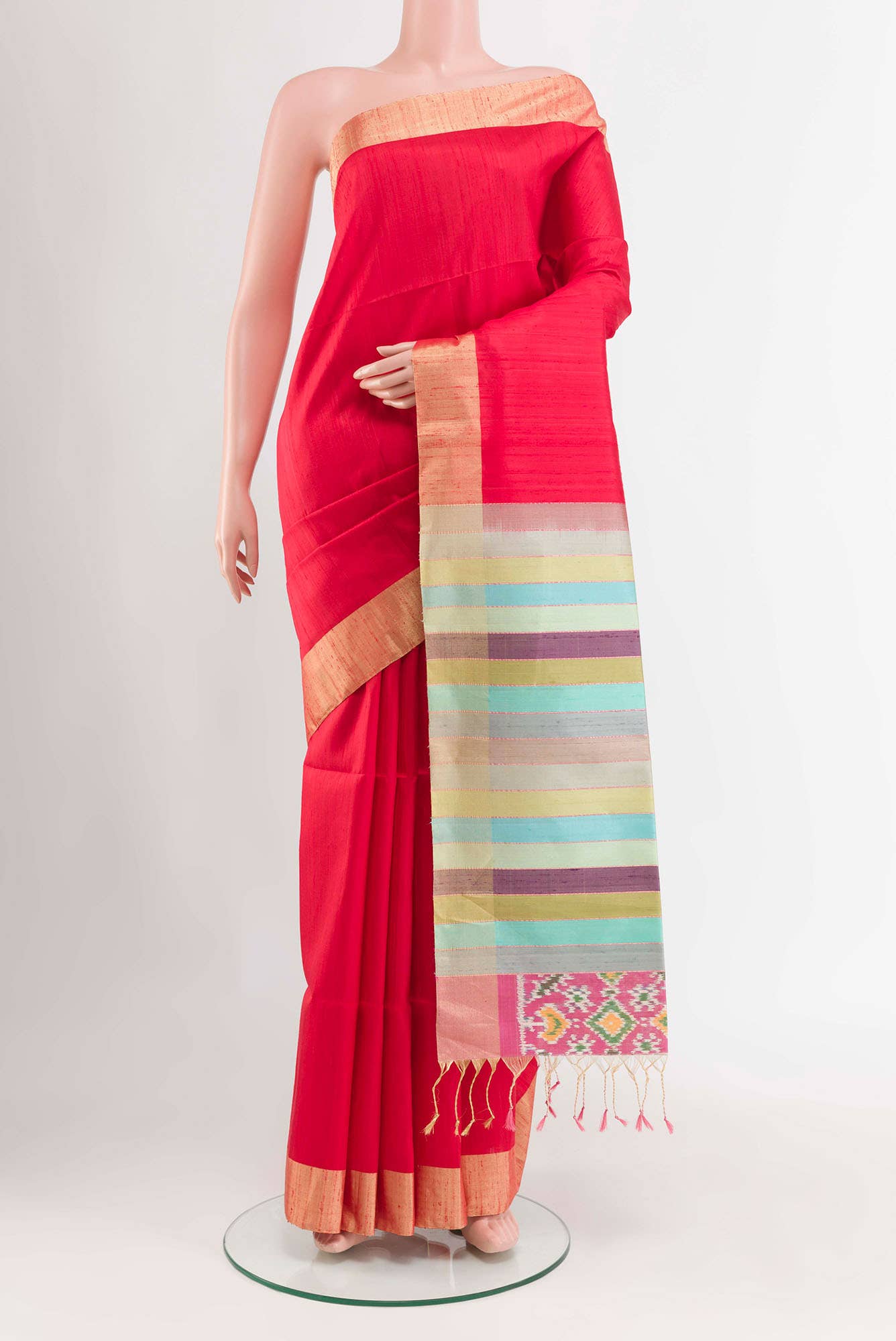 Red Raw Silk Saree