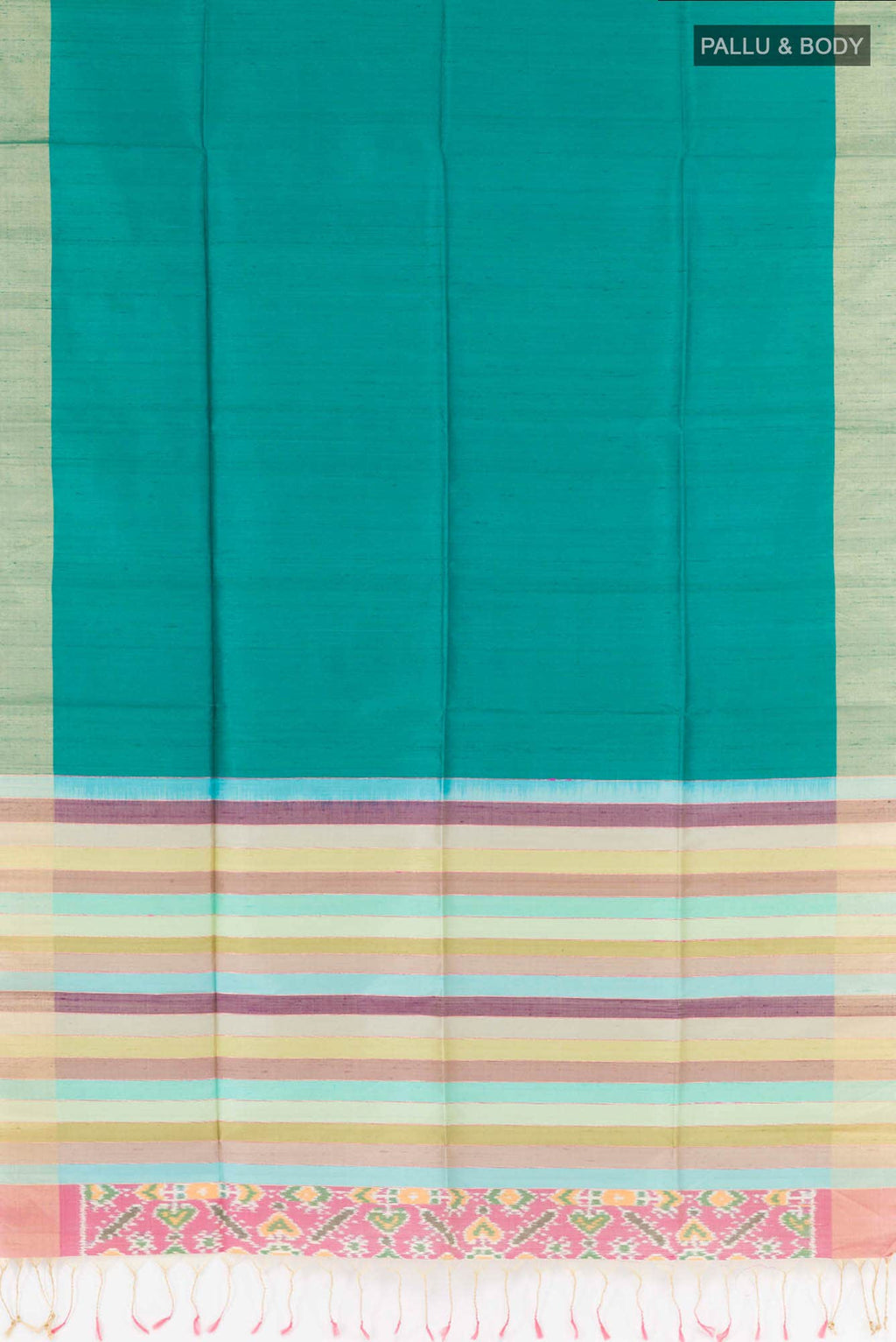 Sea Green Raw Silk Saree