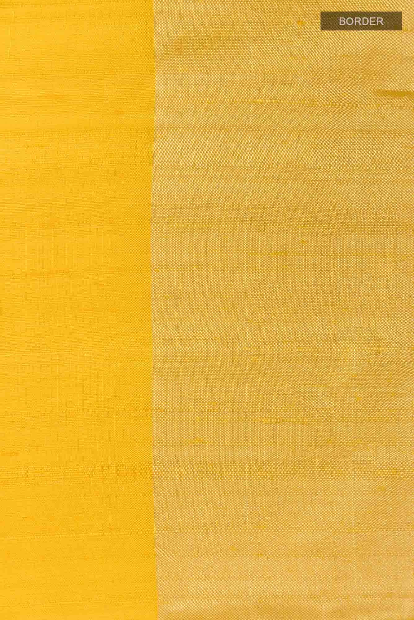 Yellow Raw Silk Saree