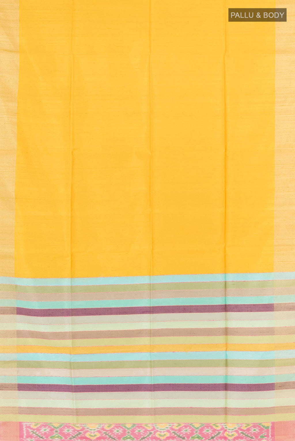 Yellow Raw Silk Saree