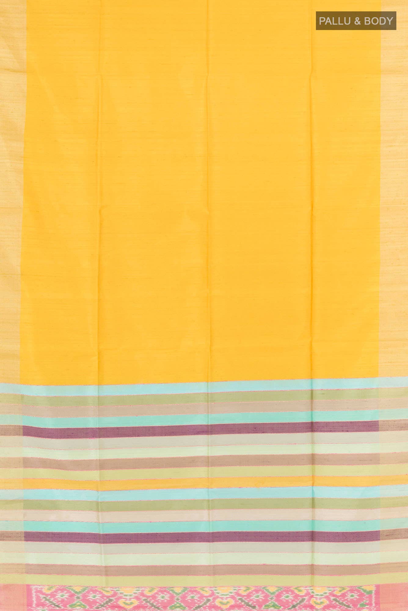 Yellow Raw Silk Saree