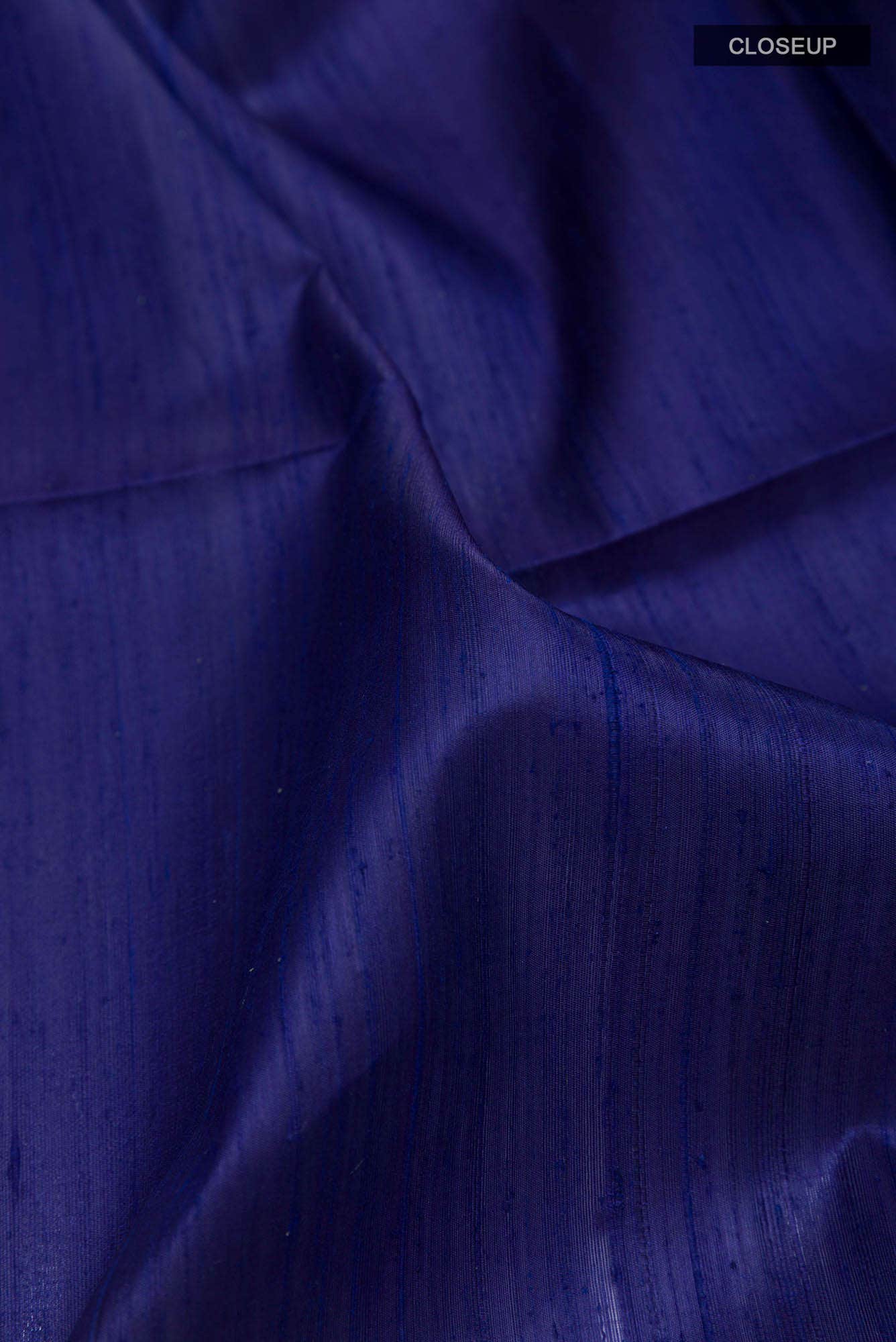 Dark Blue Raw Silk Saree